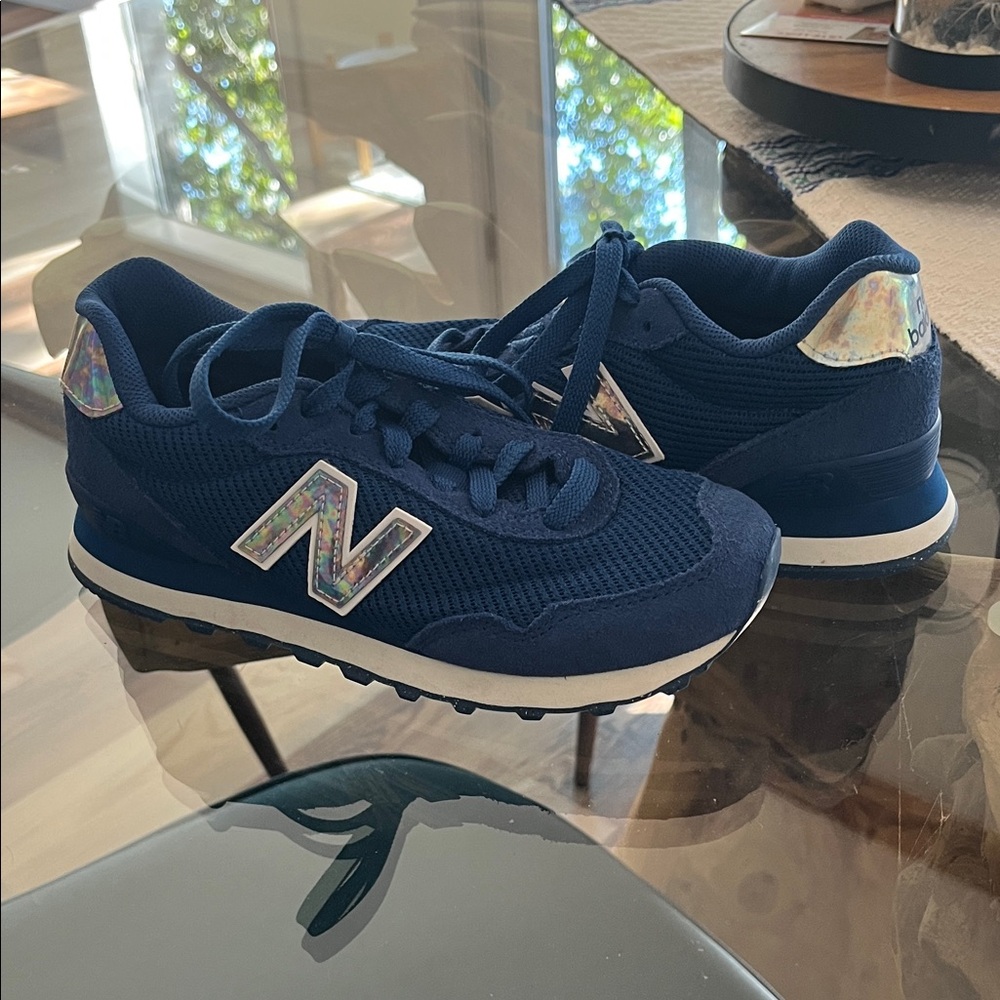 New Balance Womens Sneakers in Blue and Silver